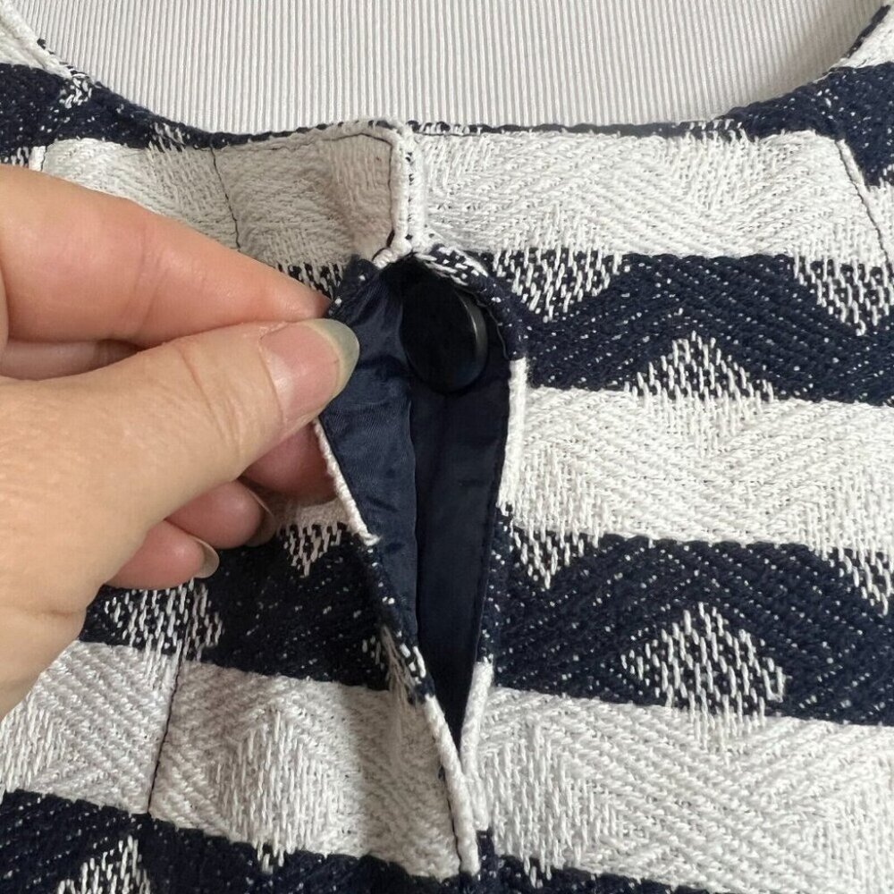 NWT CJ Banks Women 3X Plus Size Cotton Blend Button Down Striped Blanket Jacket - Picture 3 of 11